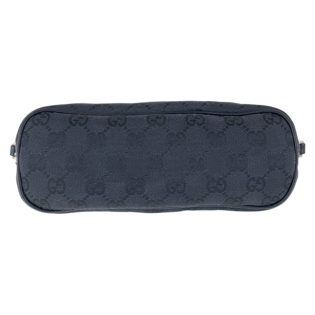 GUCCI Handbag 039 1103 GG canvas, leather Black SilverMetal Handbag accessory pouch Women Used Authentic