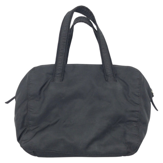 PRADA Handbag Nylon Black black Test Logo embroidery Women Used Authentic