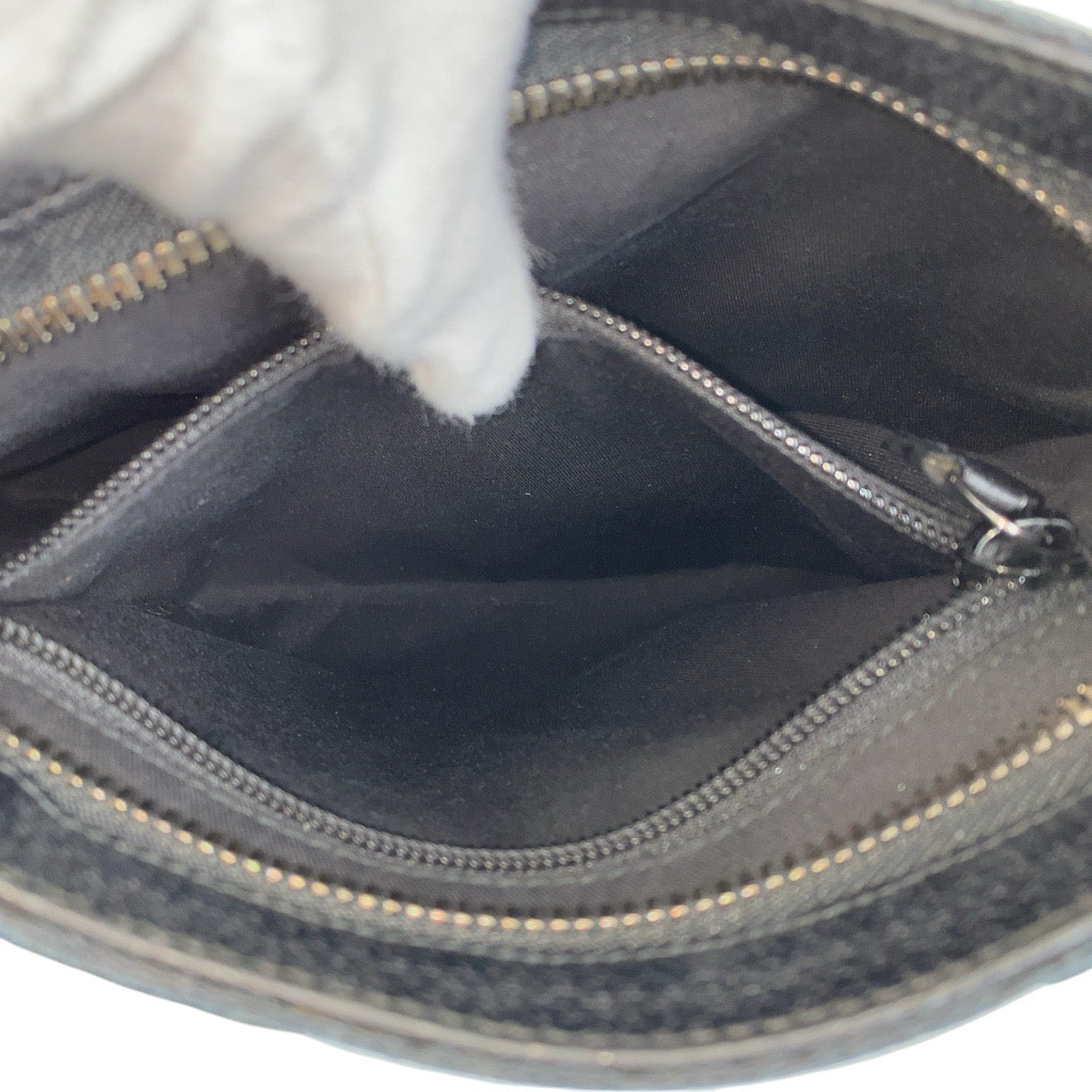 GUCCI Shoulder Bag 122793 GG canvas, leather Black black Shoulder Bag Messenger bag Women Used Authentic