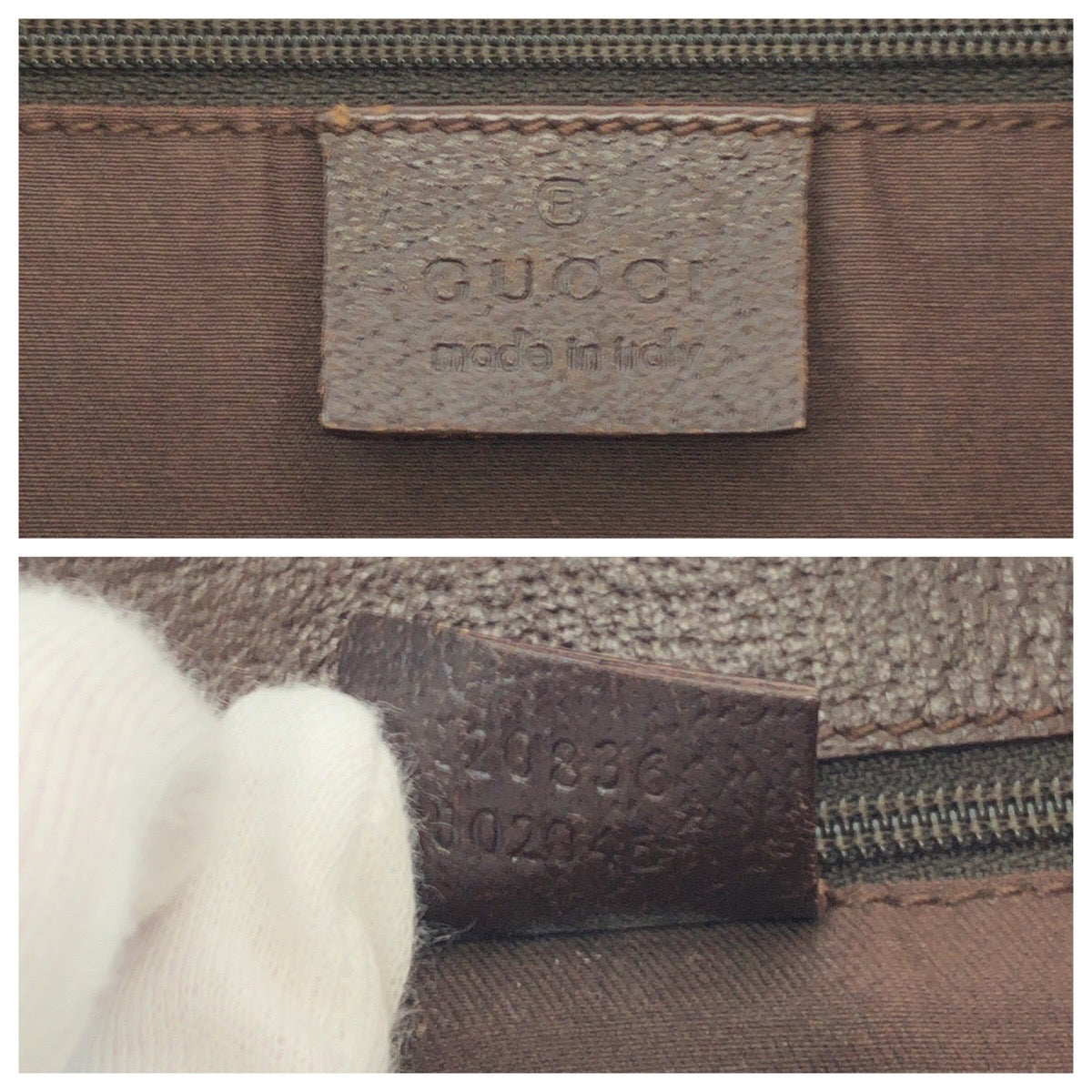 GUCCI Tote Bag 120836 GG canvas Beige Brown SilverMetal Tote Bag Shoulder Bag Women Used Authentic
