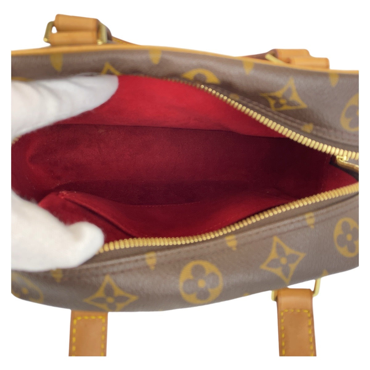 LOUIS VUITTON Handbag M51161 PVC, Leather Brown Gold Metal Monogram Exantri Cite Women Used Authentic