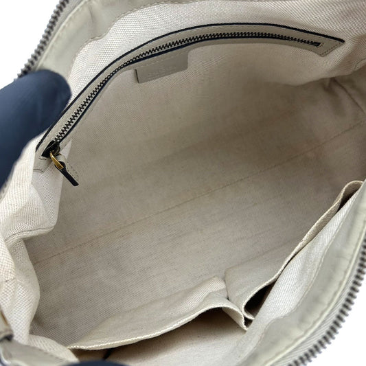 GUCCI Shoulder Bag 282298 GG canvas, leather beige Women Used Authentic