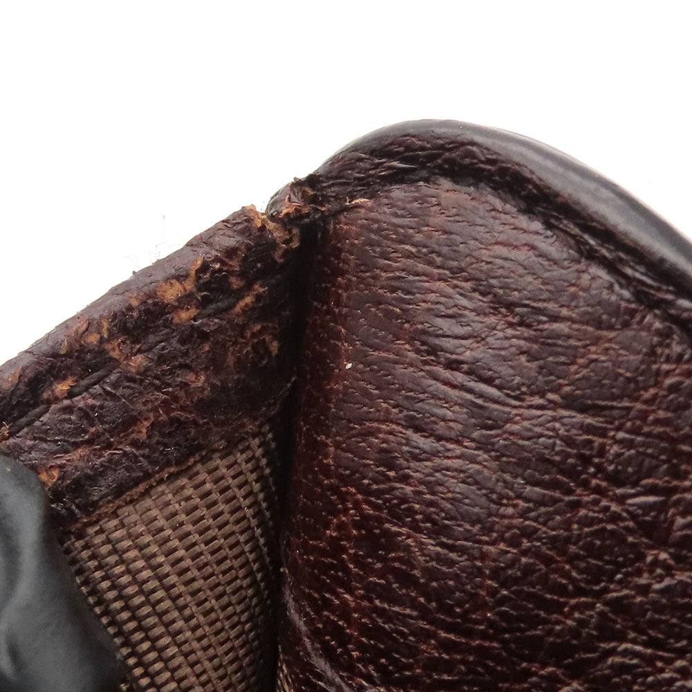 PRADA Bifold Wallet 1M0522 leather Brown Women Used Authentic