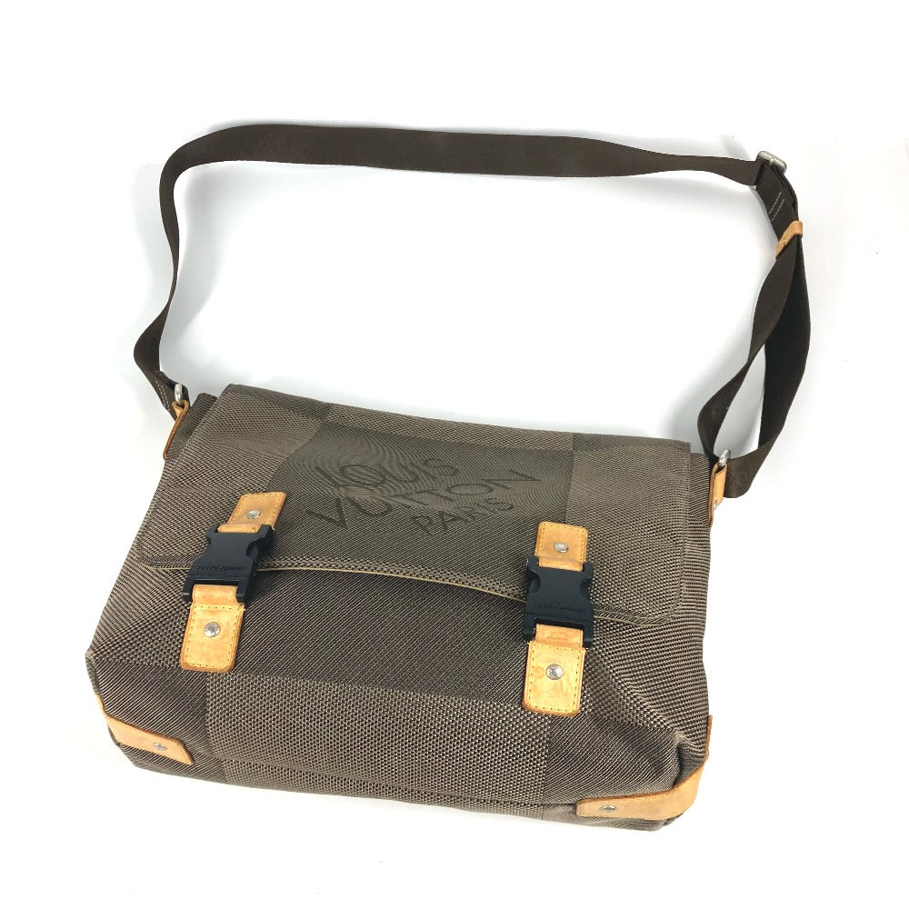 LOUIS VUITTON Shoulder Bag M93077 Damier Jean Canvas khaki Damier Jean Roux unisex(Unisex) Used Authentic
