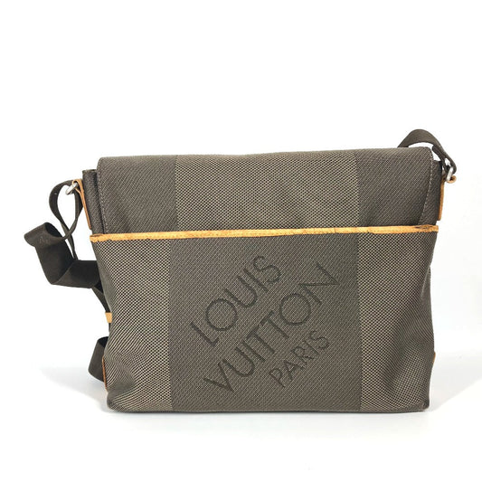 LOUIS VUITTON Shoulder Bag M93077 Damier Jean Canvas khaki Damier Jean Roux unisex(Unisex) Used Authentic