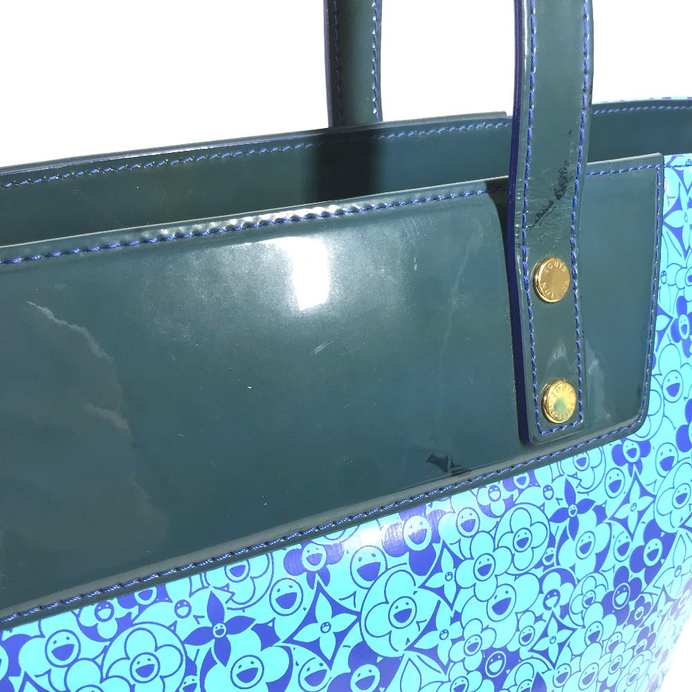 LOUIS VUITTON Tote Bag M93161 Leather / PVC blue Cosmic Blossom Cosmic PM Women Used Authentic