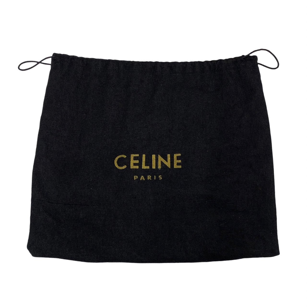CELINE Shoulder Bag Calfskin, Leather black logo ringMetal Women Used Authentic