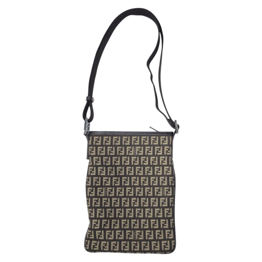 FENDI Shoulder Bag 2305 8BT079 JQ4 049 canvas Brown Shoulder bag, pochette, unisex Zucchino Women Used Authentic