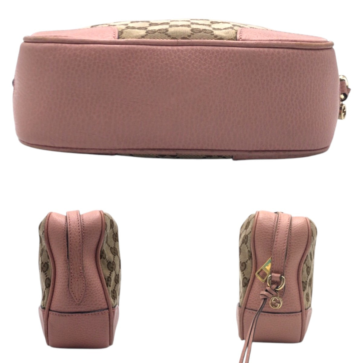 GUCCI Shoulder Bag 449413 GG canvas Pink Beige Brown GG pattern