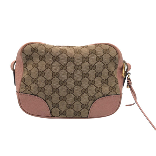GUCCI Shoulder Bag 449413 GG canvas Pink Beige Brown GG pattern