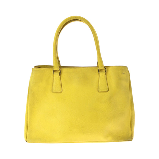 PRADA Shoulder Bag BN1874 leather Yellow Gold Metal Shoulder Bag Handbag 2way Safiano Women Used Authentic