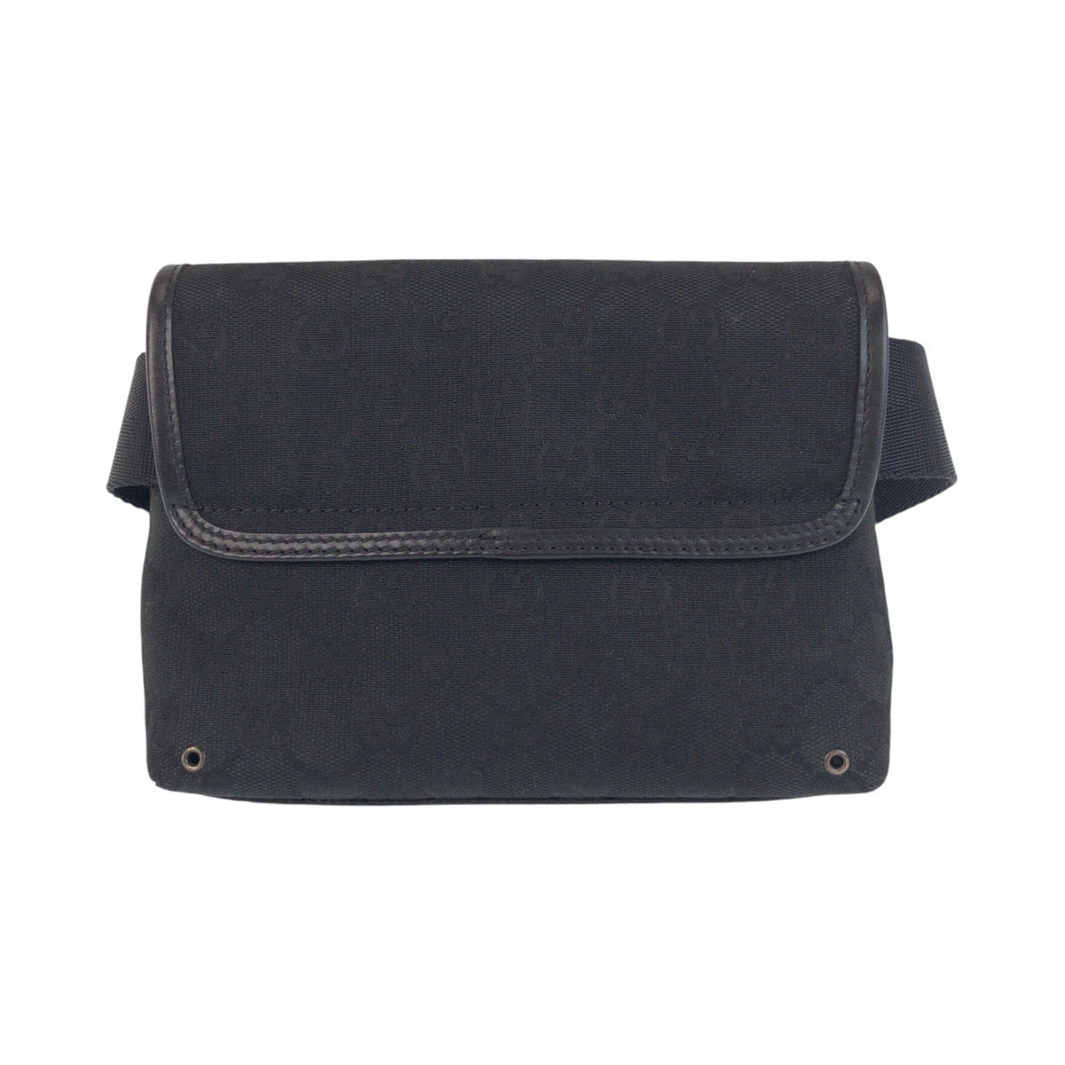 GUCCI Sling bag 92543 GG canvas Black SilverMetal Sling bag Bum bag Women Used Authentic