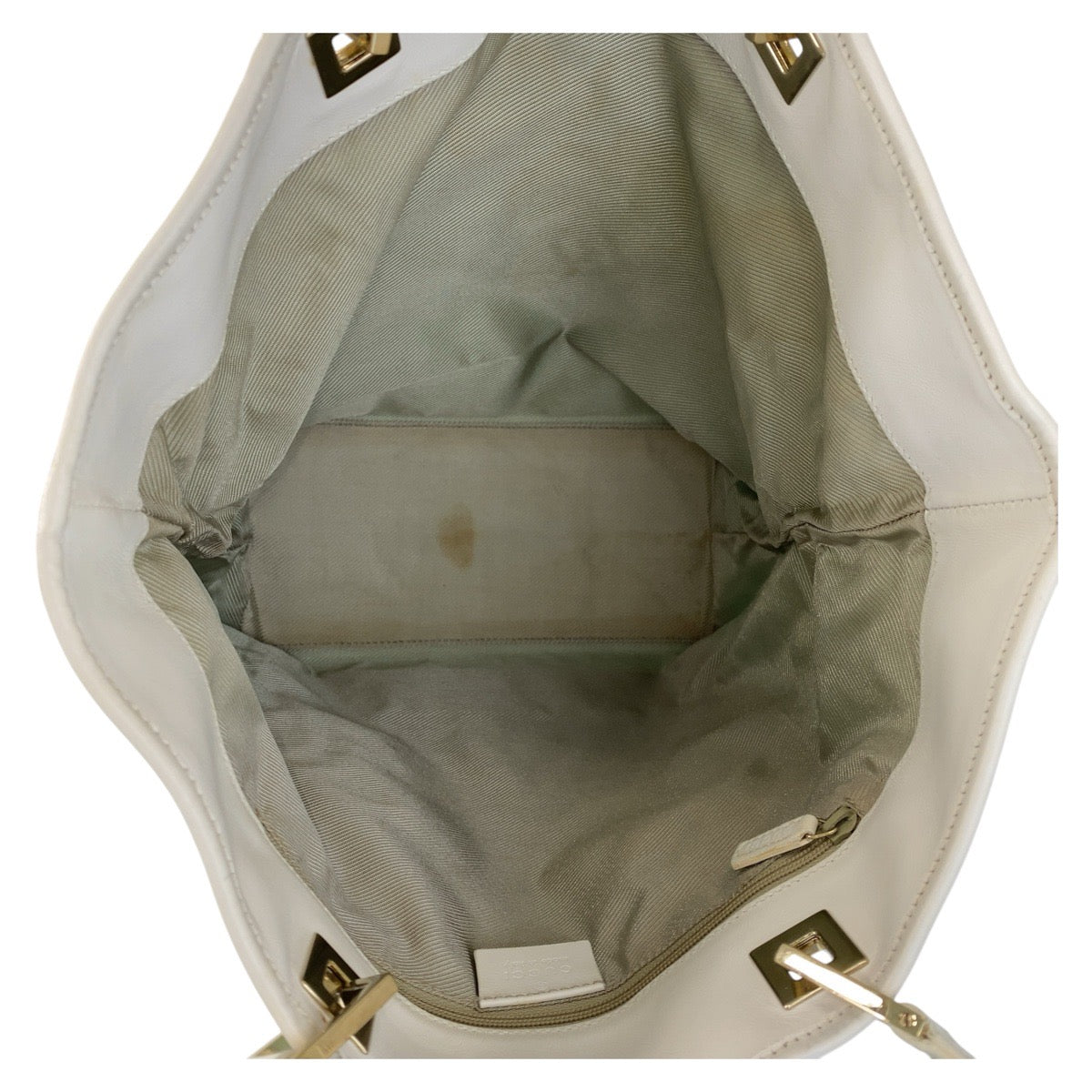 GUCCI Tote Bag 002 1098 GG canvas, leather Mint Light Blue Gold Metal Tote Bag Shoulder Bag Women Used Authentic
