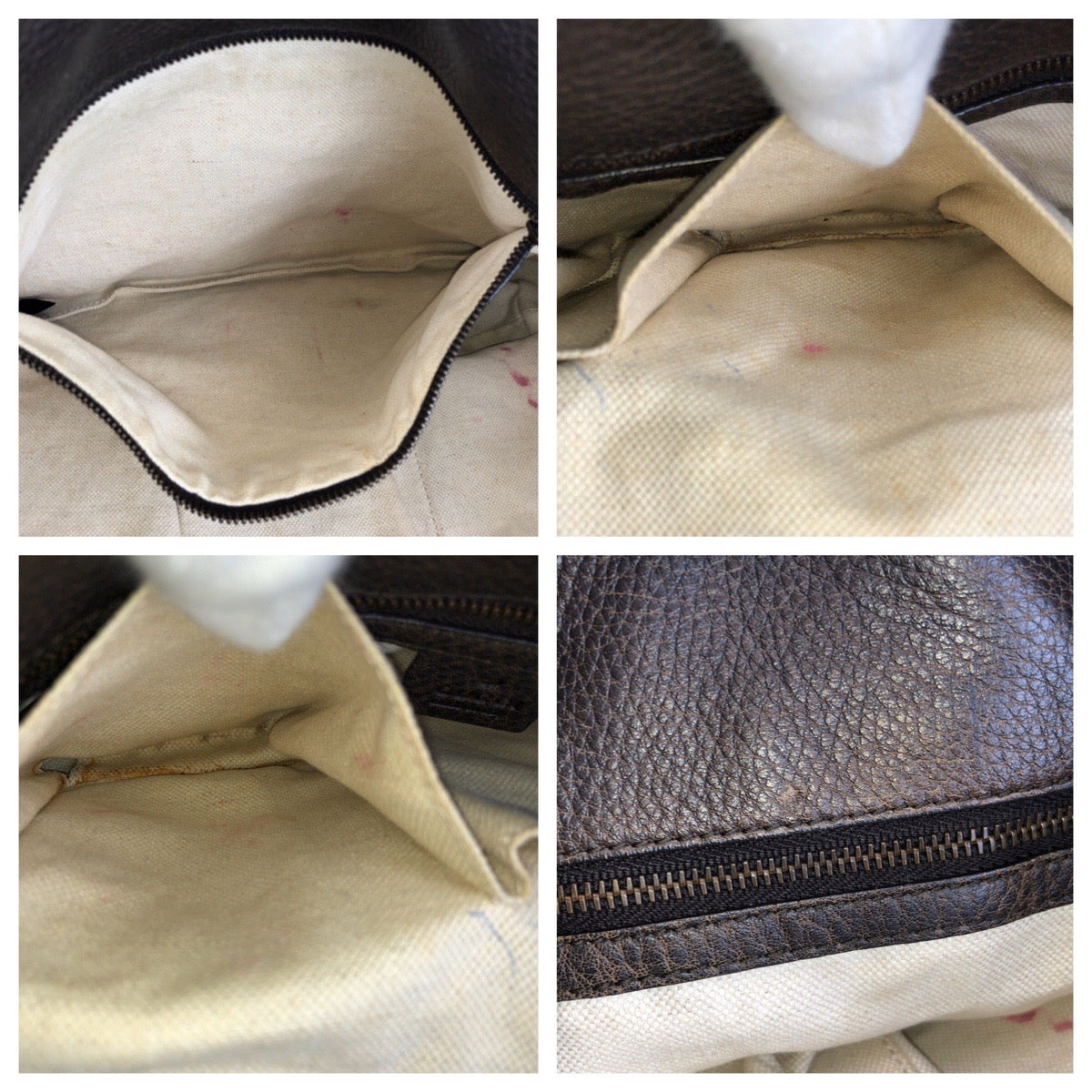 GUCCI Tote Bag 353125 GG canvas, leather Beige Brown Gold Metal Tote Bag Shoulder Bag Bamboo Women Used Authentic