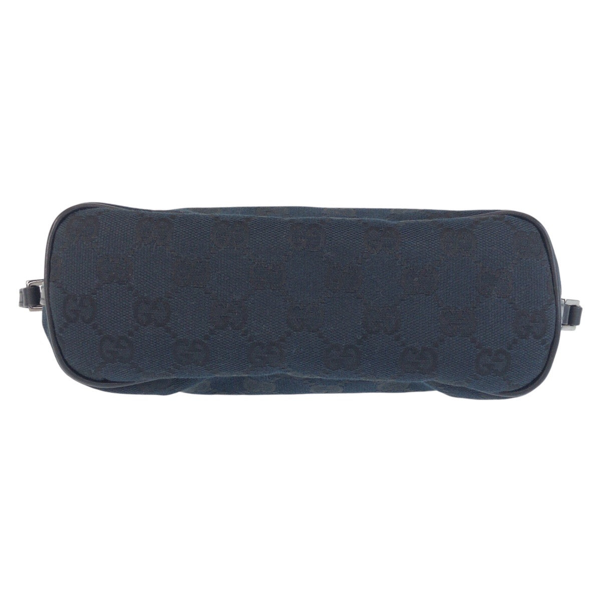 GUCCI Handbag 039 1103 GG canvas, leather Navy Black Handbag accessory pouch Women Used Authentic