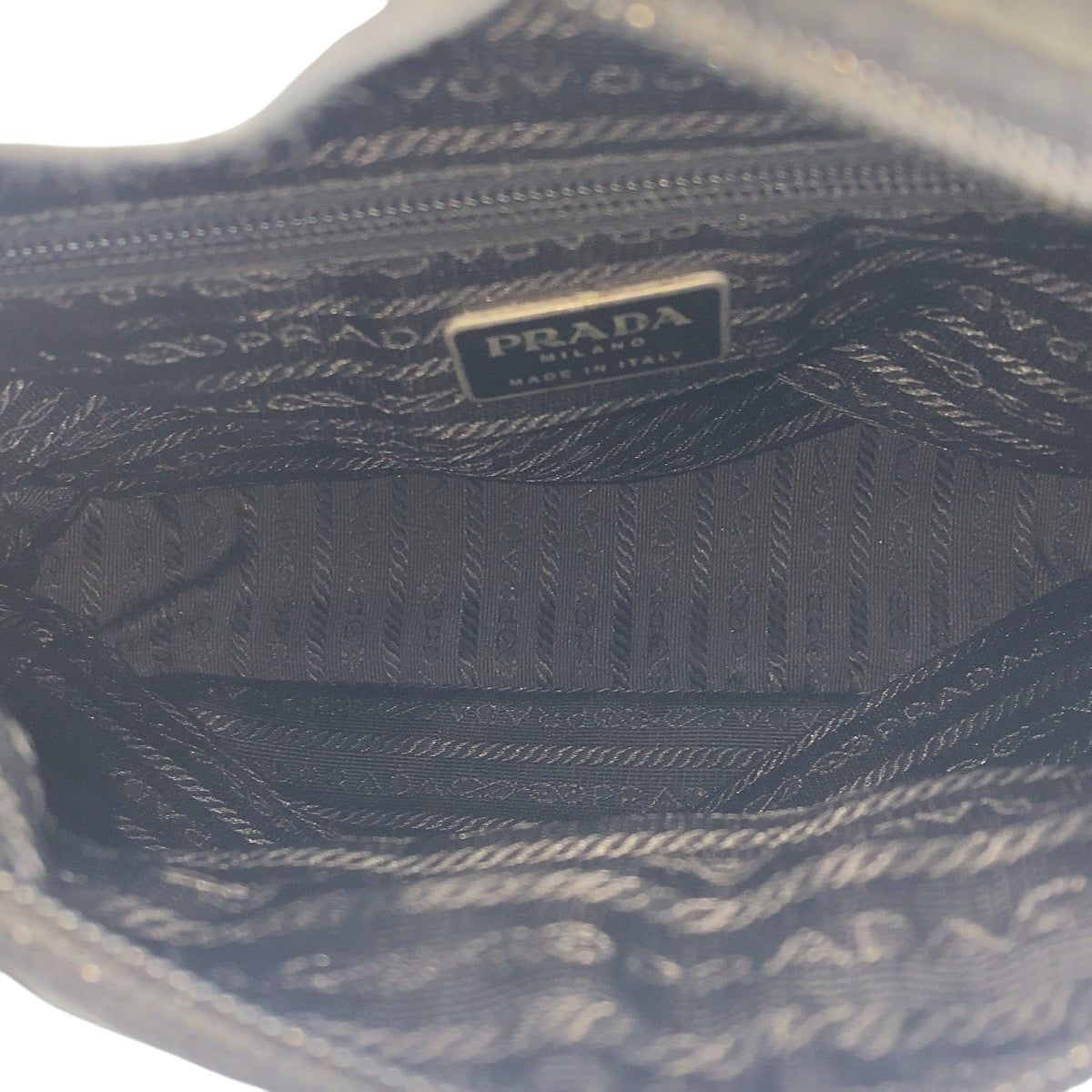 PRADA Tote Bag Nylon black Tote Bag handbag Test Triangle With logo Women Used Authentic