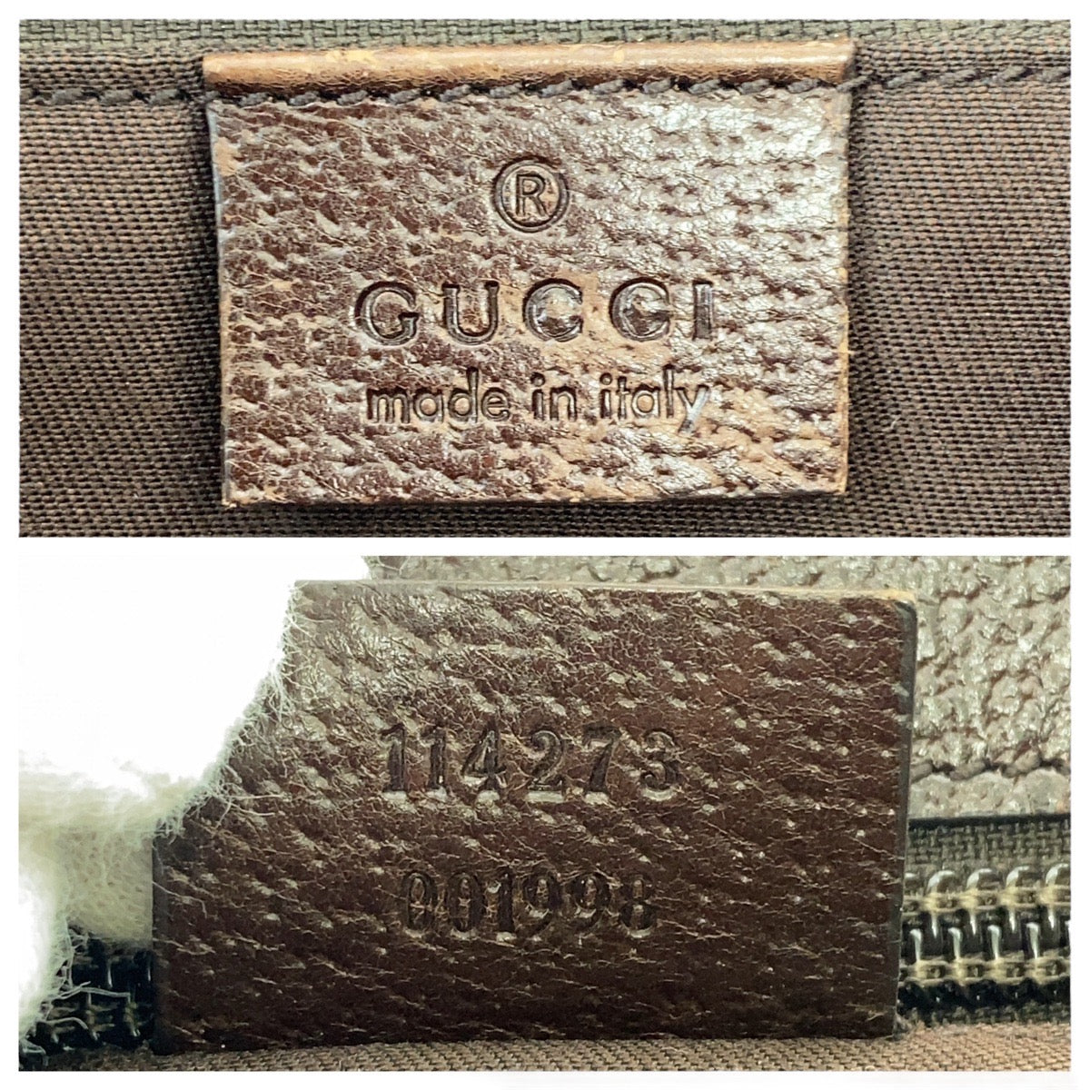 GUCCI Shoulder Bag 114273 GG canvas, leather Beige Brown SilverMetal Crossbody Shoulder Bag Women Used Authentic