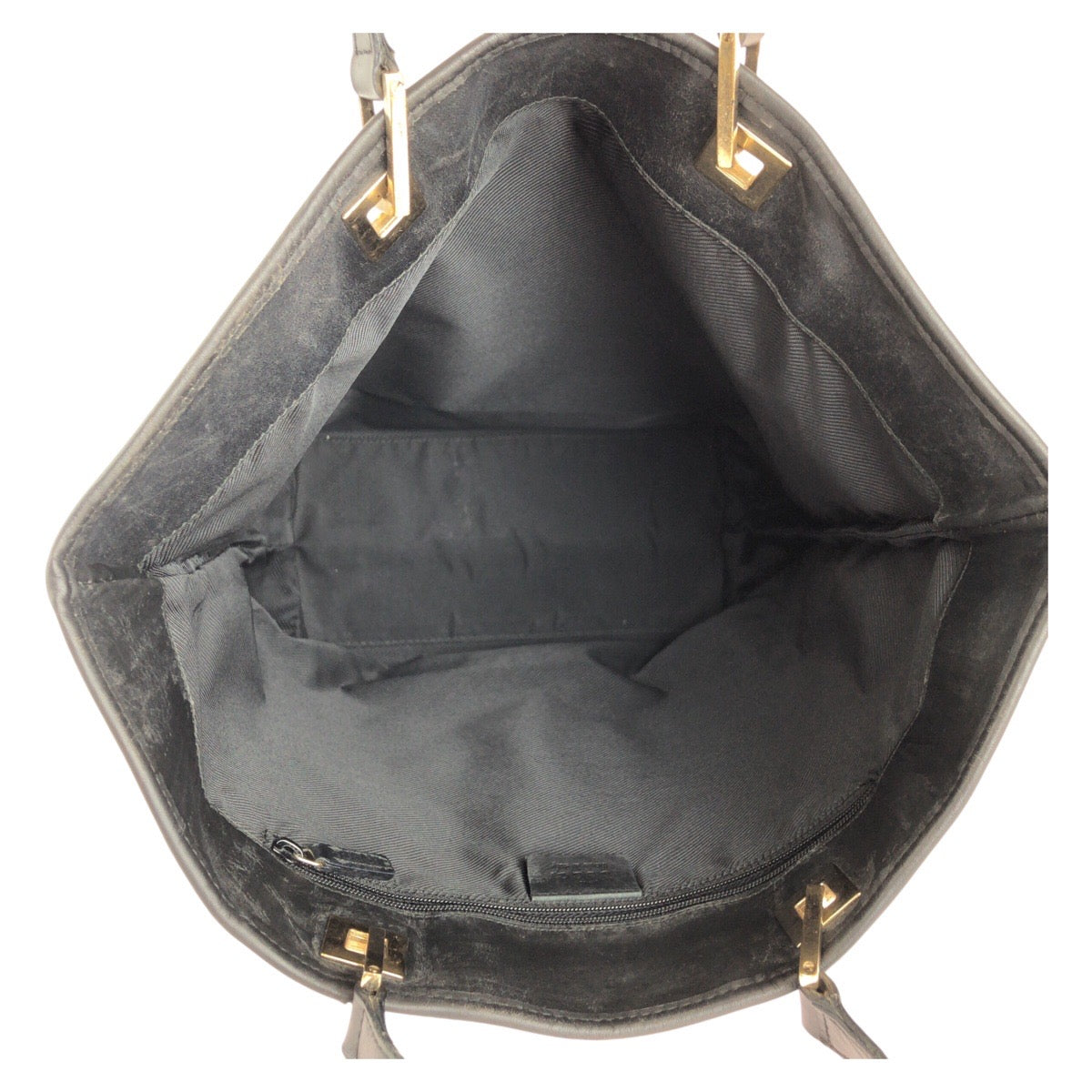 GUCCI Tote Bag 002 1098 GG canvas, leather Black GoldMetal Tote Bag Shoulder Bag Women Used Authentic