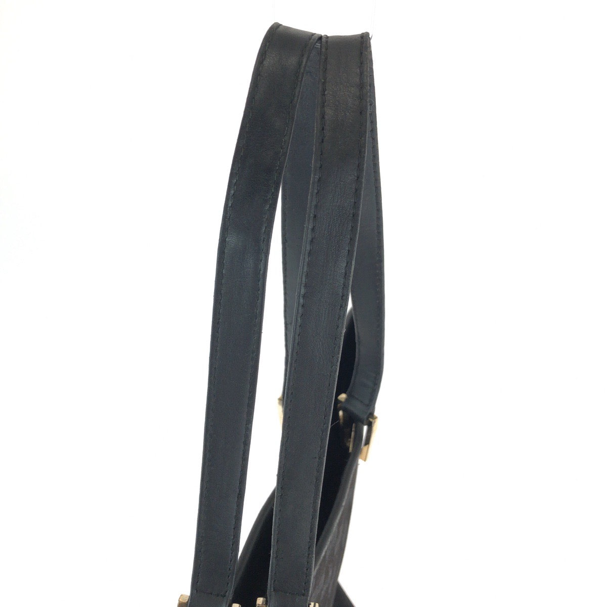GUCCI Tote Bag 002 1098 GG canvas, leather Black GoldMetal Tote Bag Shoulder Bag Women Used Authentic