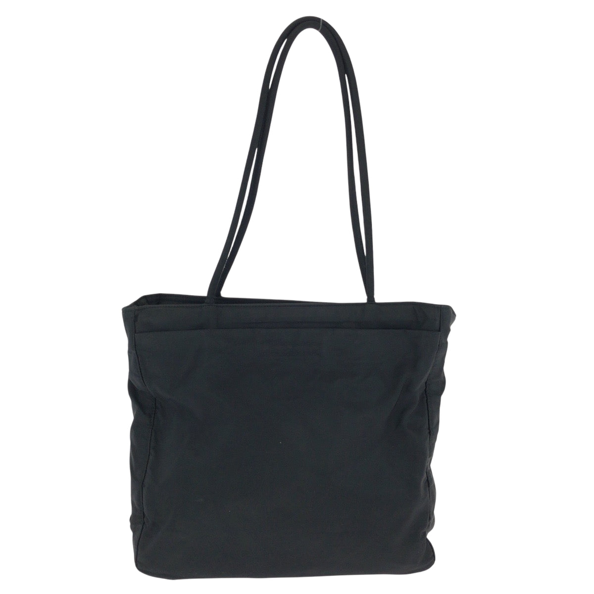 PRADA Tote Bag Nylon Black SilverMetal Tote Bag Shoulder Bag Test Women Used Authentic