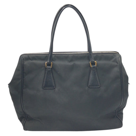 PRADA Tote Bag Nylon Black black Tote Bag handbag Test Triangular logo Women Used Authentic