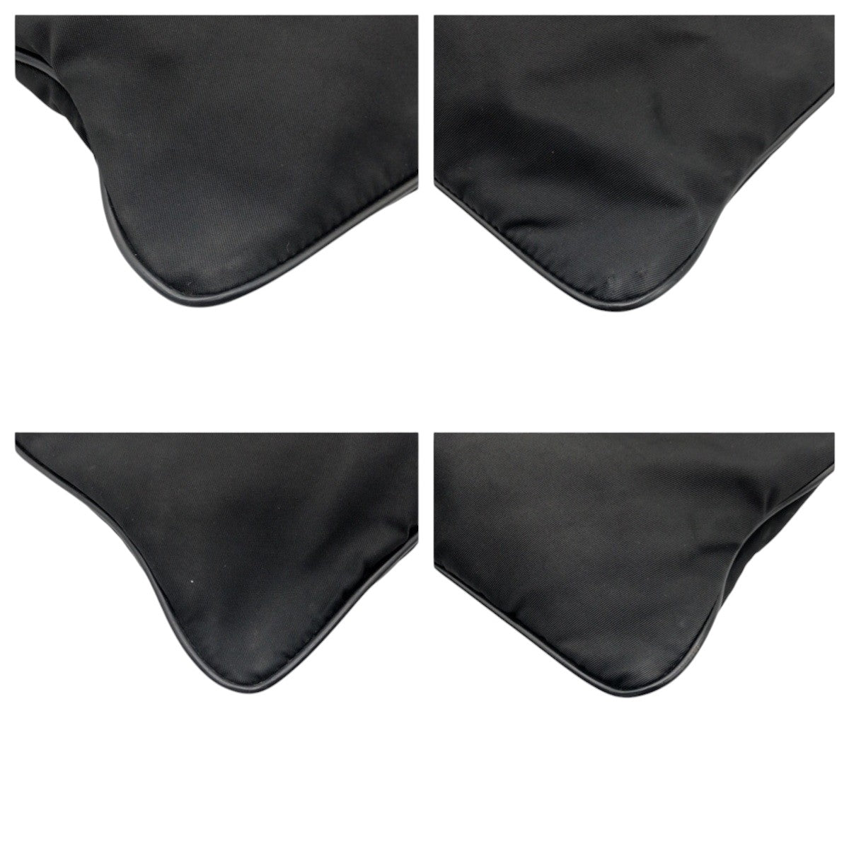 PRADA Shoulder Bag Nylon Black black Shoulder Bag Unisex Test Triangular logo mens Used Authentic