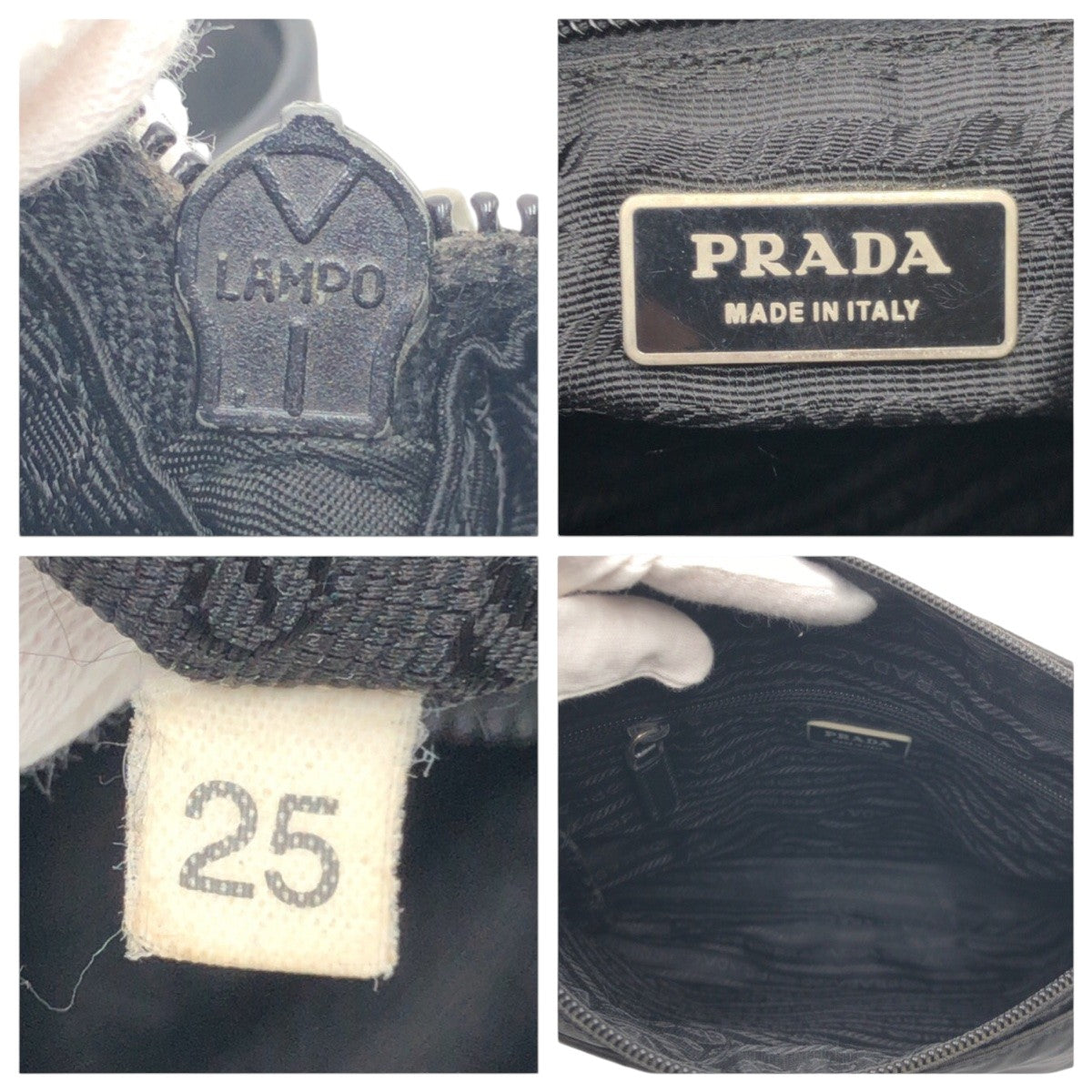 PRADA Shoulder Bag Nylon Black black Shoulder Bag Unisex Test Triangular logo mens Used Authentic