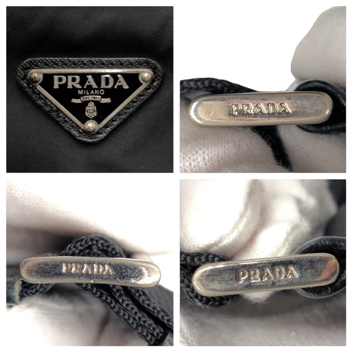 PRADA Shoulder Bag Nylon Black black Shoulder Bag Unisex Test Triangular logo mens Used Authentic