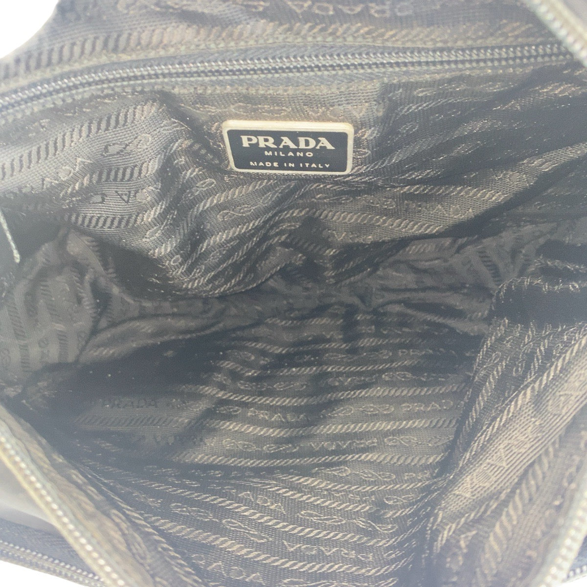 PRADA Shoulder Bag Nylon black Crossbody Shoulder Bag Test Triangle With logo Women Used Authentic