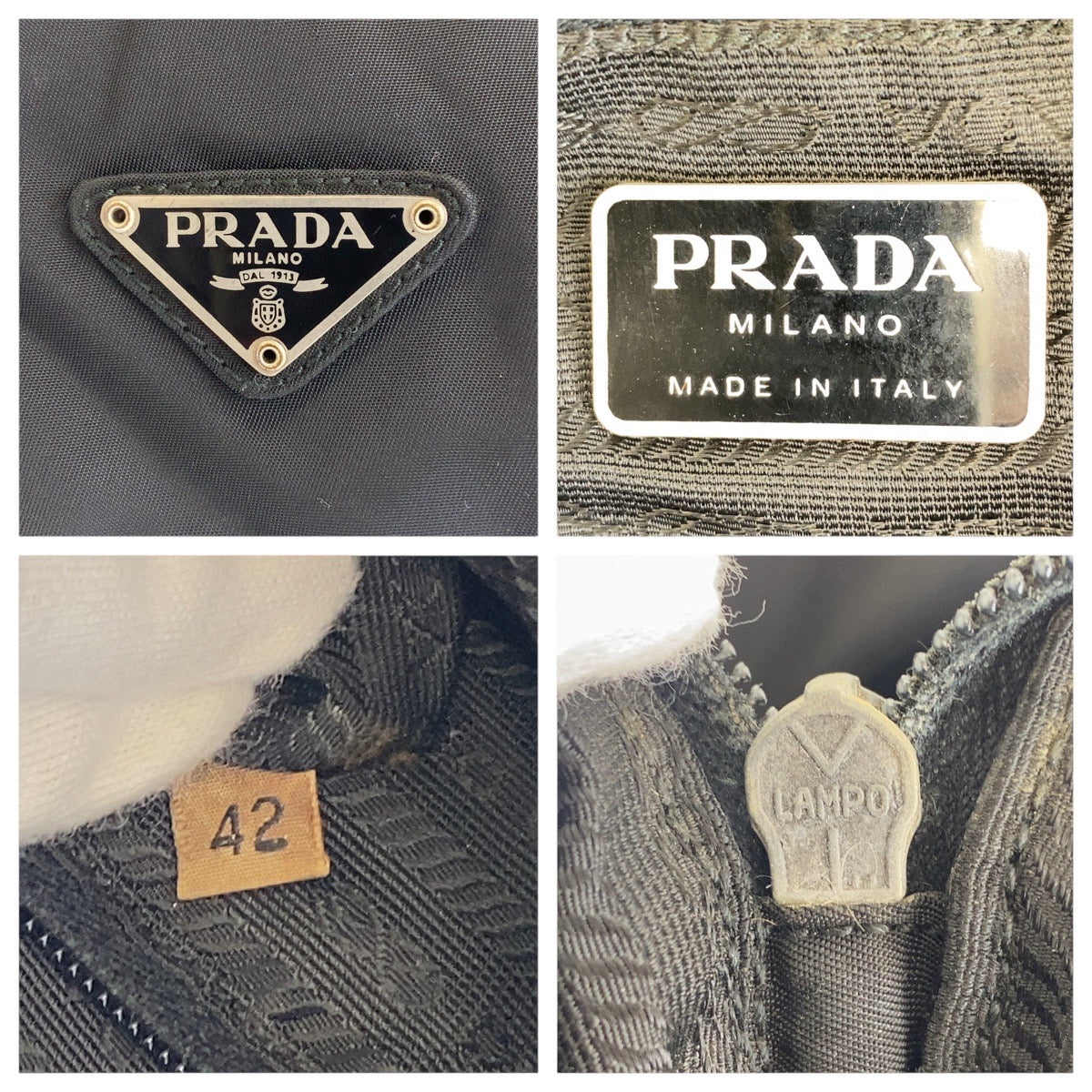 PRADA Shoulder Bag Nylon black Crossbody Shoulder Bag Test Triangle With logo Women Used Authentic