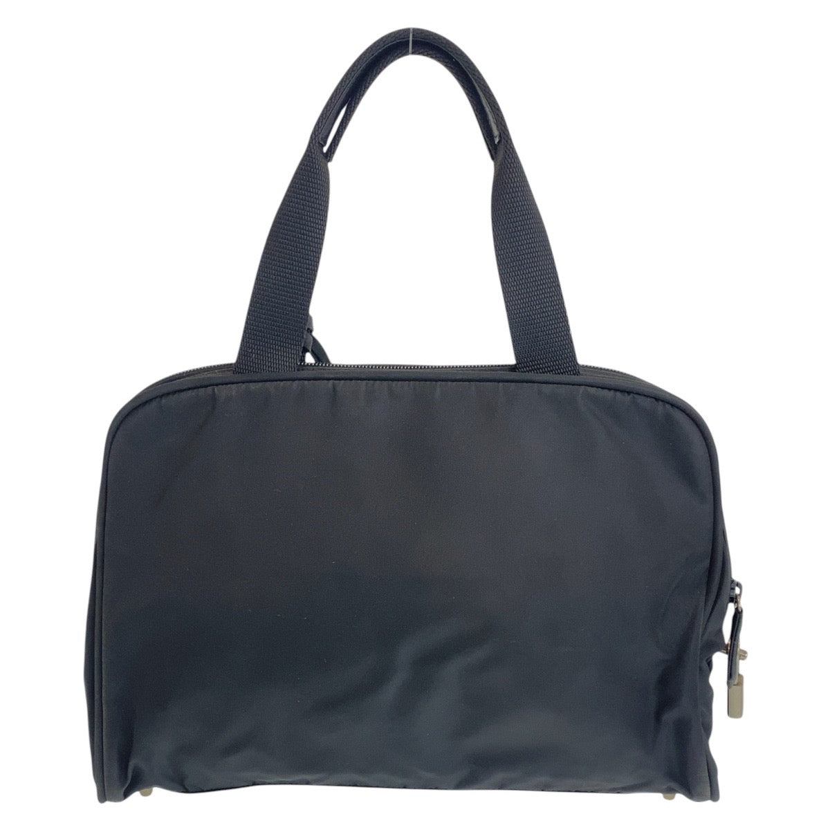 PRADA Tote Bag Nylon black Tote Bag handbag Test Triangle With logo Women Used Authentic