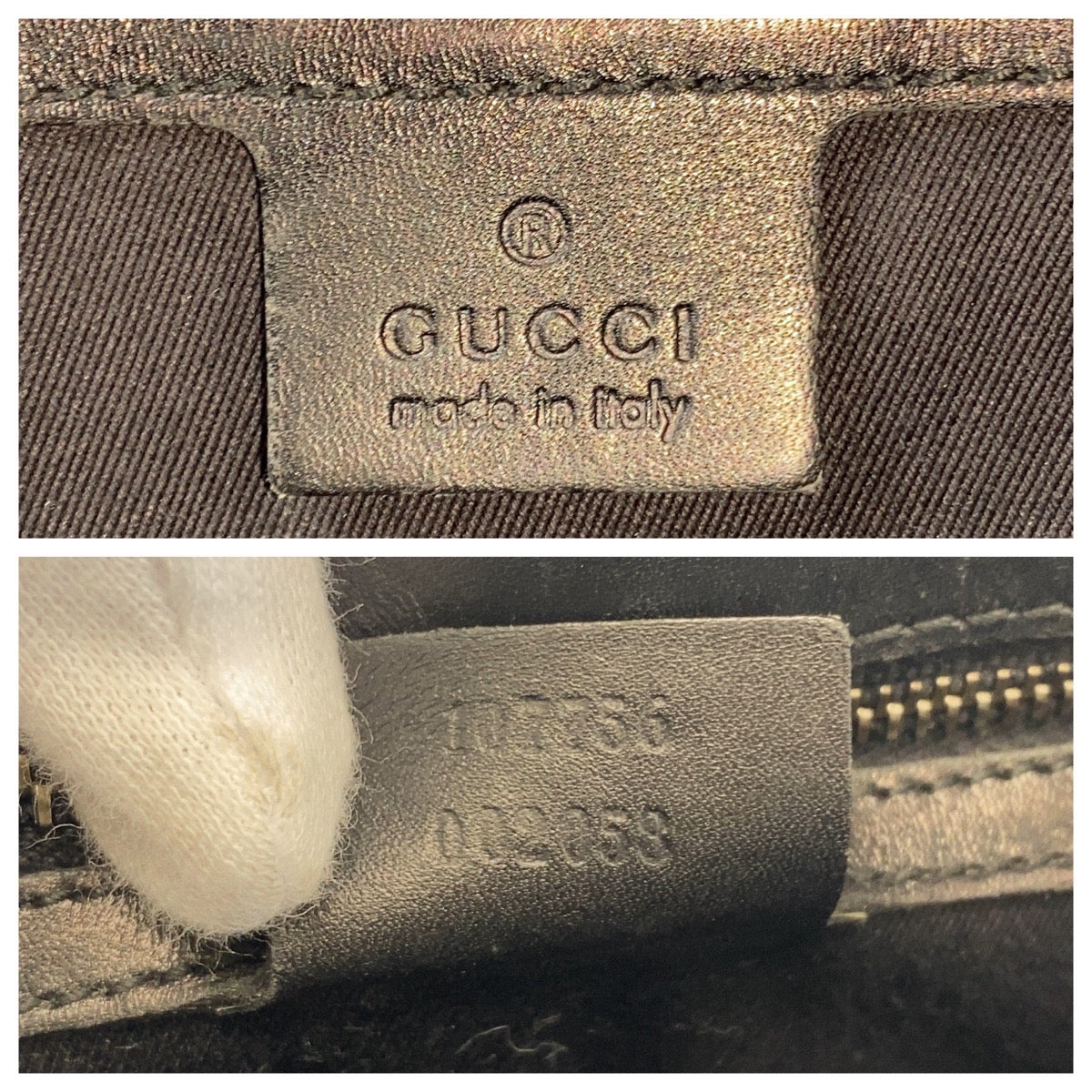 GUCCI Tote Bag 107736 GG canvas, leather Black black Tote Bag Shoulder Bag Women Used Authentic