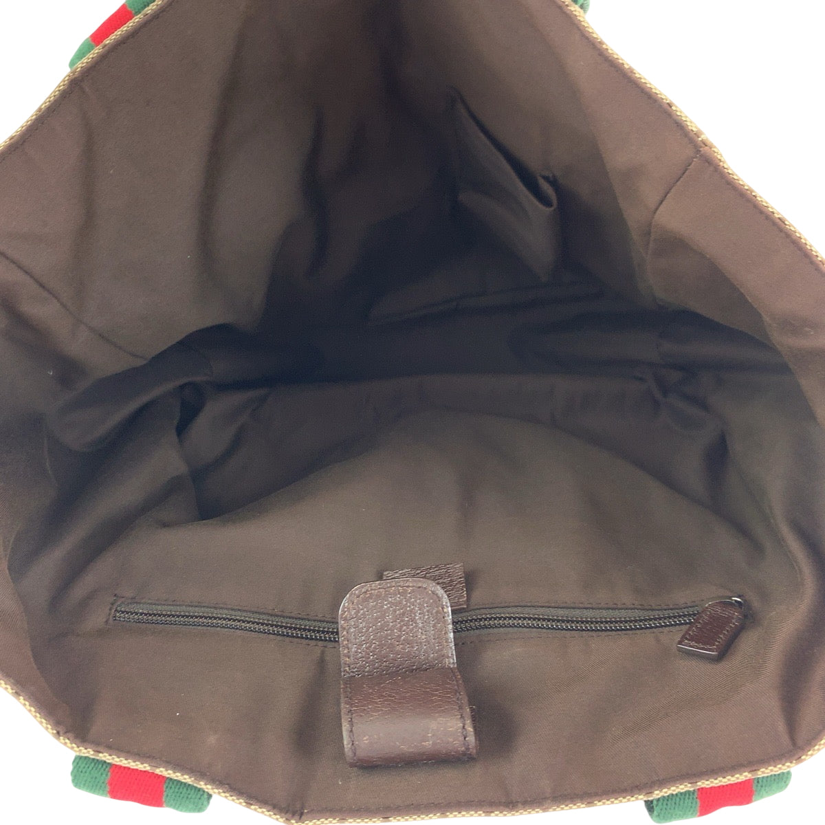 GUCCI Tote Bag 161836 GG canvas Brown beige Tote Bag Shoulder Bag Unisex Sherry line Women Used Authentic