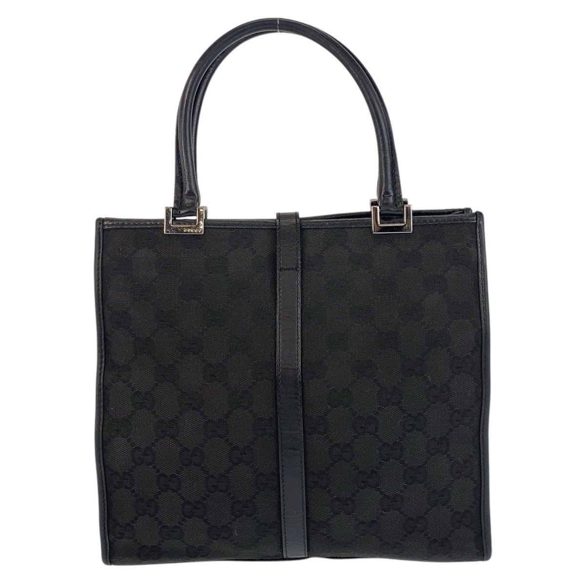 GUCCI Handbag 002 1065 GG canvas, leather Black black Handbag Tote Bag Jackie Women Used Authentic