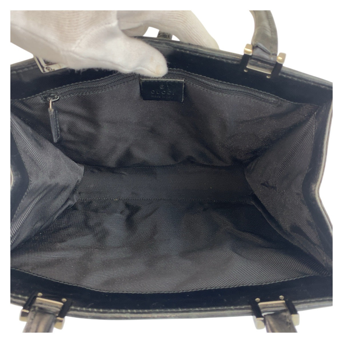 GUCCI Handbag 002 1065 GG canvas, leather Black black Handbag Tote Bag Jackie Women Used Authentic
