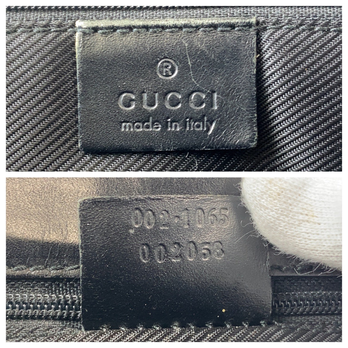 GUCCI Handbag 002 1065 GG canvas, leather Black black Handbag Tote Bag Jackie Women Used Authentic