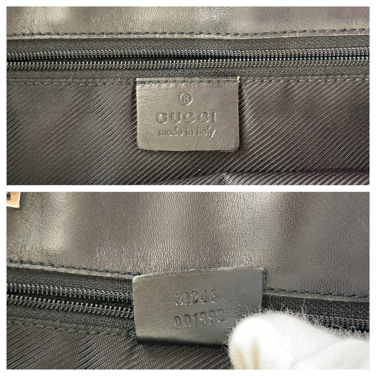 GUCCI Tote Bag 31243 GG canvas Black SilverMetal