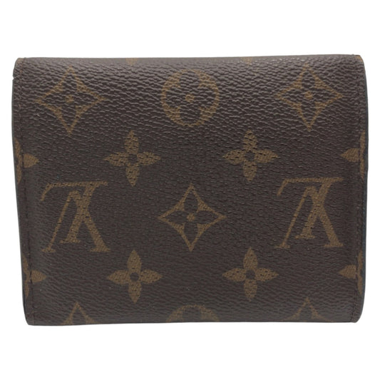 LOUIS VUITTON Tri-fold wallet M62472 PVC Brown Tri-fold wallet Compact wallet Monogram Portefeuille Victorine Women Used Authentic