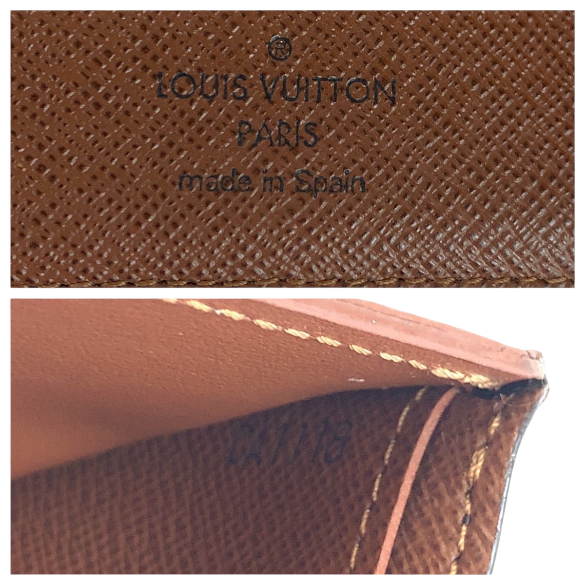 LOUIS VUITTON Bifold Wallet M61675 PVC Brown Folding wallet Compact wallet Monogram Portefeuille Marco mens Used Authentic