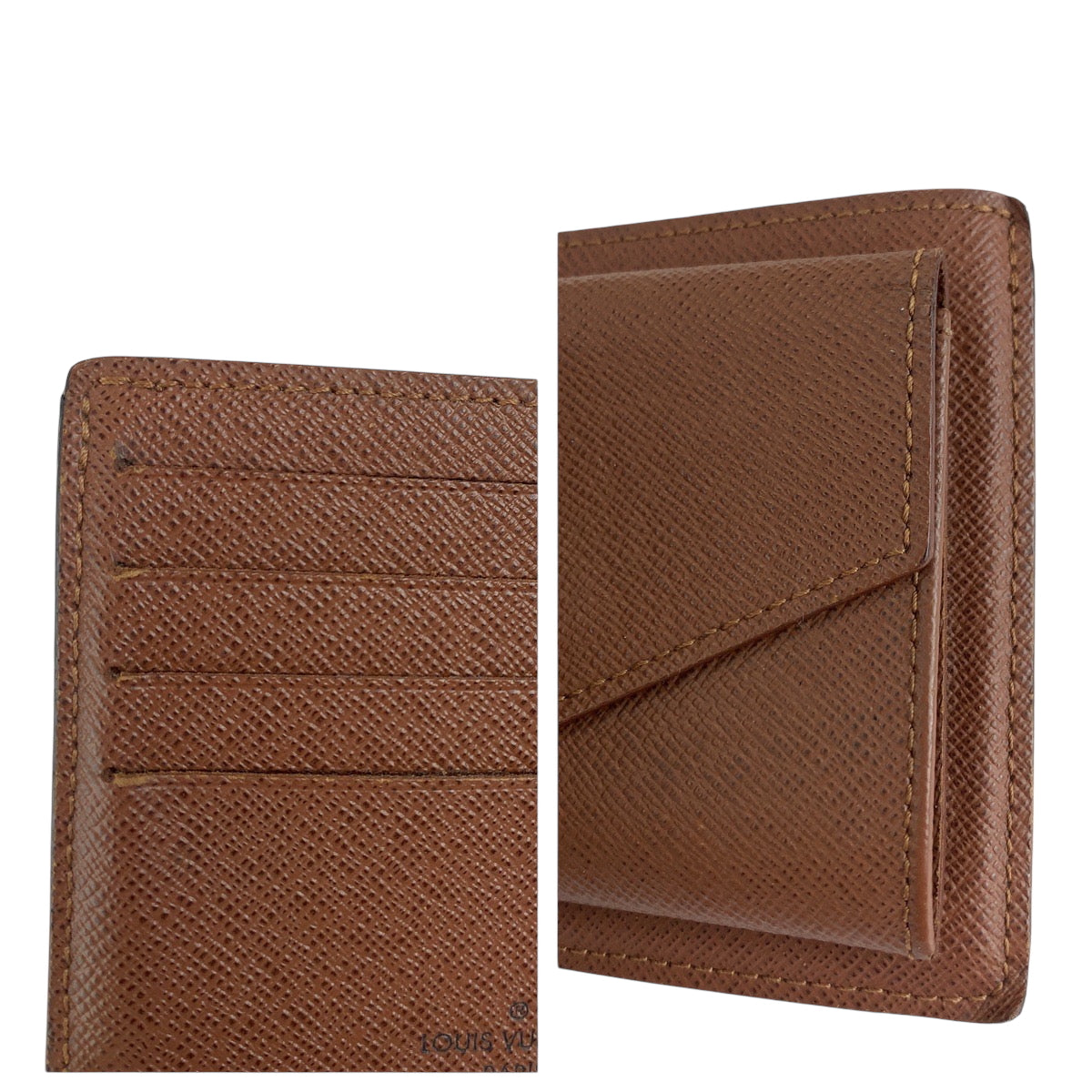 LOUIS VUITTON Bifold Wallet M61675 PVC Brown Folding wallet Compact wallet Monogram Portefeuille Marco mens Used Authentic