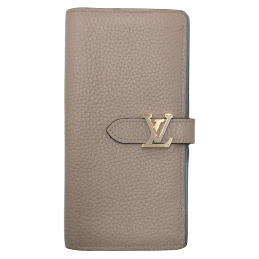 LOUIS VUITTON Long Wallet Purse M81367 leather beige galle Long Wallet Purse Long wallet unisex LV Vertical Women Used Authentic