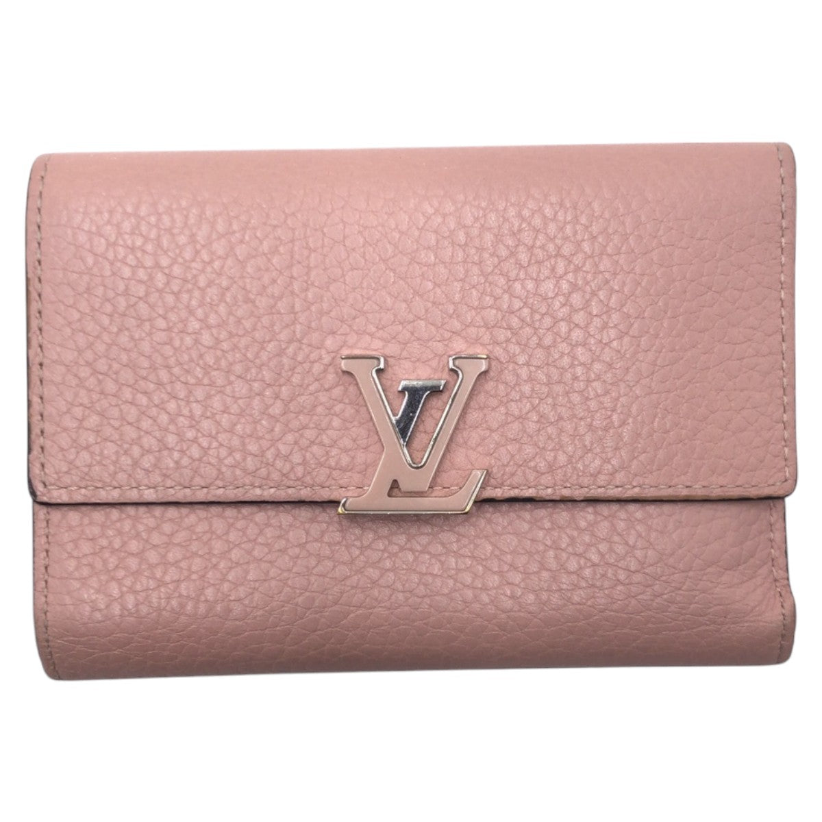 LOUIS VUITTON Tri-fold wallet M62156 leather pink Tri-fold Wallet Folded Wallet Compact Wallet Portefeuille Capsine Women Used Authentic