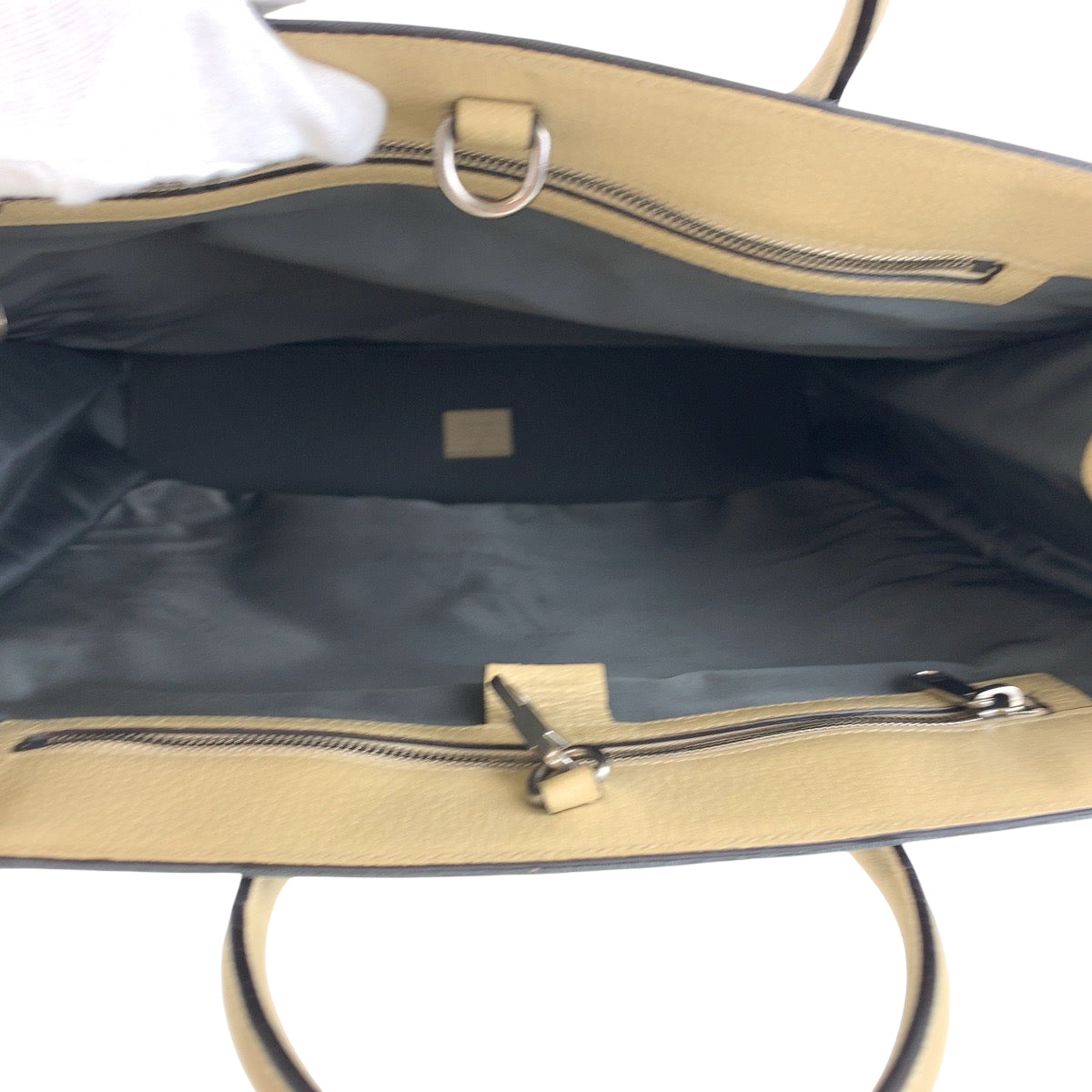 GUCCI Shoulder Bag 630355 Nylon Gray Beige SilverMetal Tote Bag Shoulder Bag 2way Off the grid Women Used Authentic