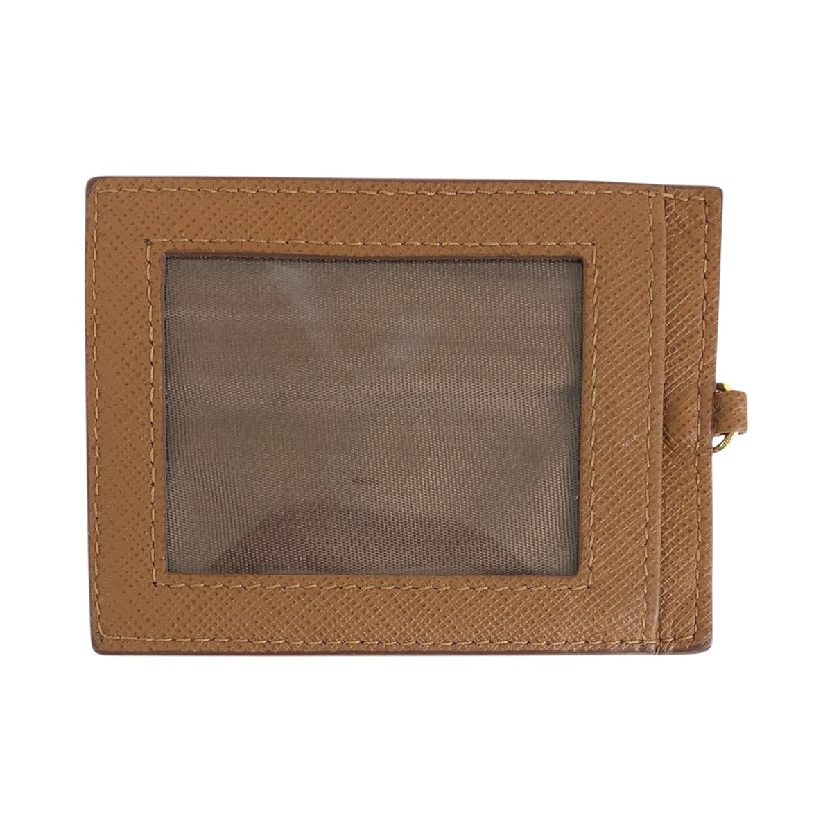 PRADA Long Wallet Purse leather Brown Camel Gold Metal Long Wallet Purse Long wallet unisex Safiano Women Used Authentic