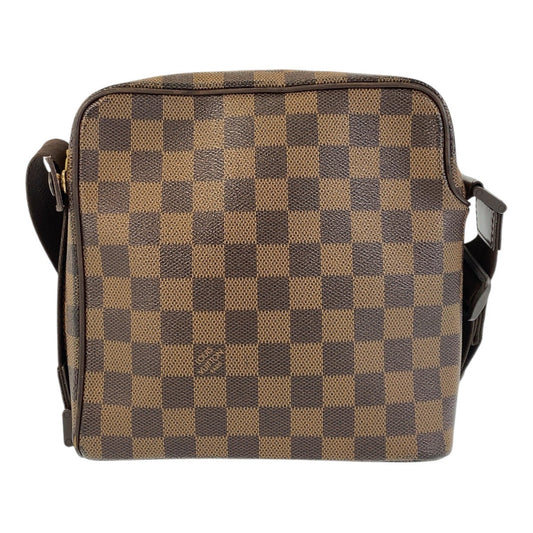 LOUIS VUITTON Shoulder Bag N41442 PVC Brown Gold Metal Shoulder Bag pochette Damier Olaf Women Used Authentic