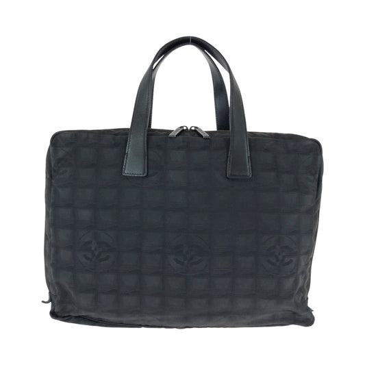 CHANEL Business bag A15974 Nylon Black SilverMetal Business bag handbag New travel line COCO Mark Women Used Authentic