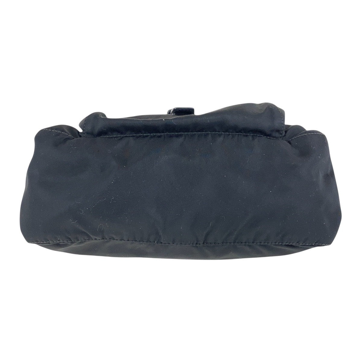PRADA Shoulder Bag Nylon Black SilverMetal Crossbody Shoulder Bag Unisex Test Triangle With logo Women Used Authentic