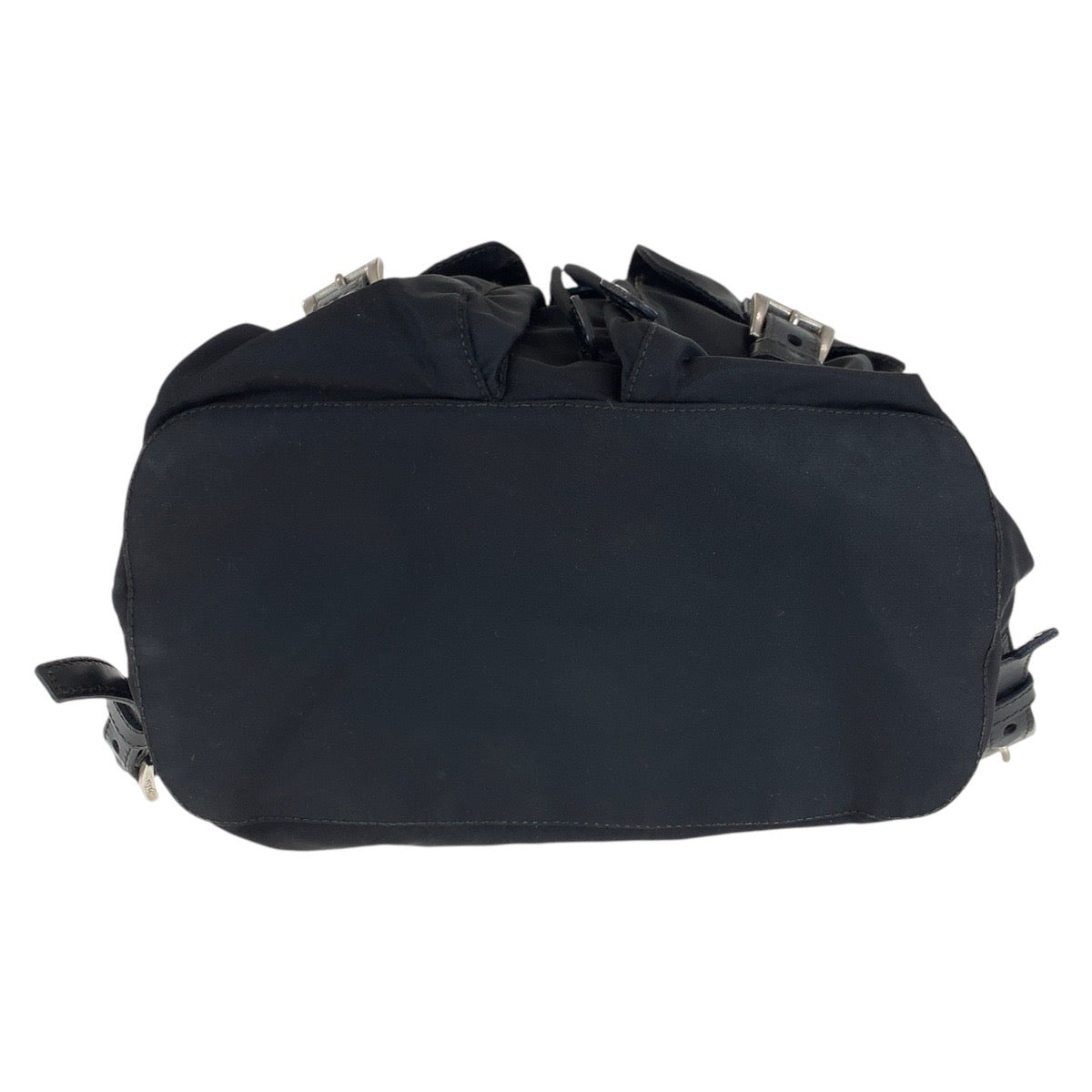 PRADA Backpack Nylon, Leather Black SilverMetal Backpacks & Daypacks Backpacks Test Triangle With logo Women Used Authentic