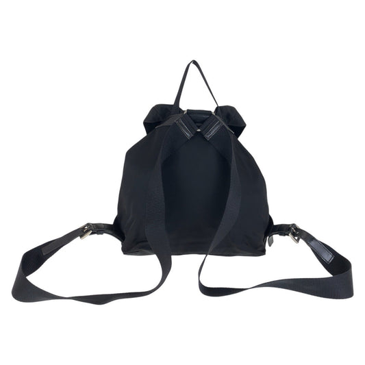 PRADA Backpack Nylon, Leather Black SilverMetal Backpacks & Daypacks Backpacks Test Triangle With logo Women Used Authentic