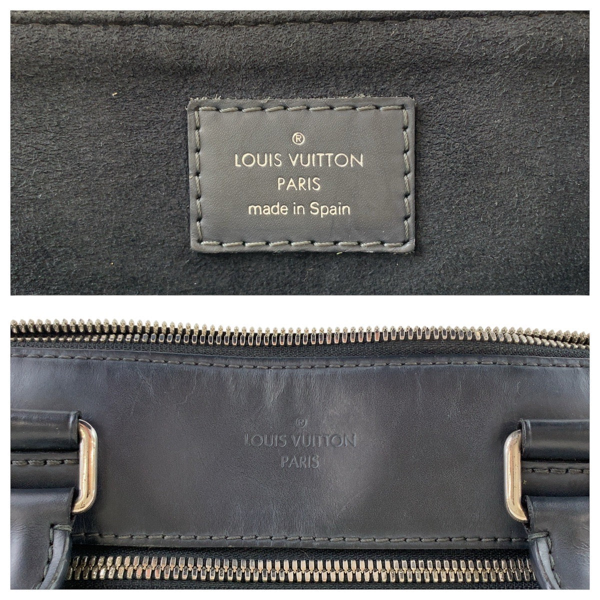 LOUIS VUITTON Business bag N48260 PVC, Leather Black SilverMetal Business bag Briefcase 2way Damier Graphite Porto Documentaion NM mens Used Authentic